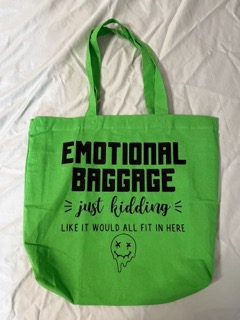 Emotional Baggae Iron on Tote emotional baggage tote