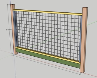 sketchup model of fence sketchup